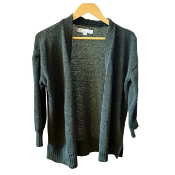 LOFT Sweaters - LOFT Forest Green Open Front Cardigan Women’s Medium Cotton Blend